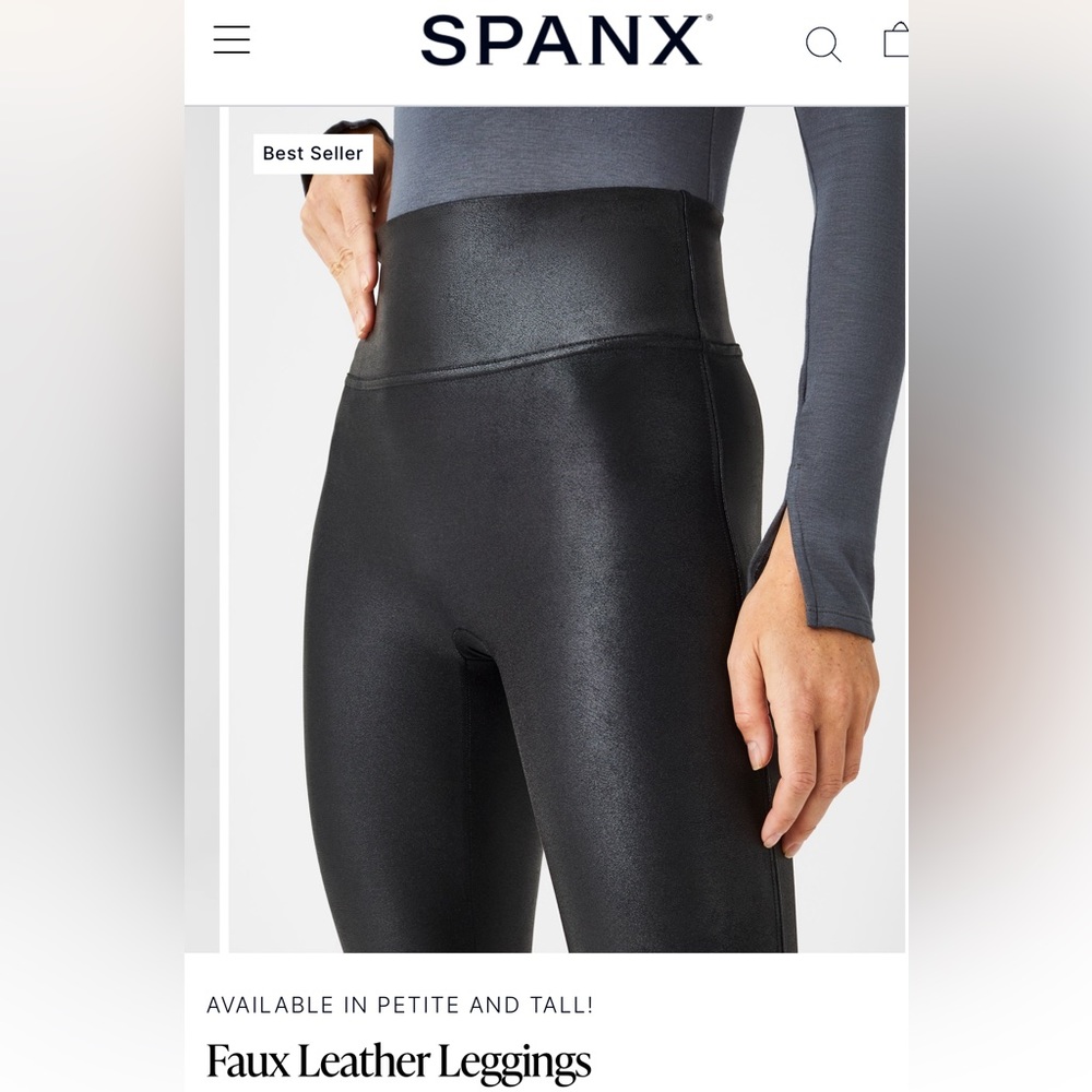 Spanx faux leather leggings